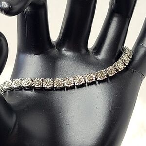 Diamond Sterling Silver Bracelet